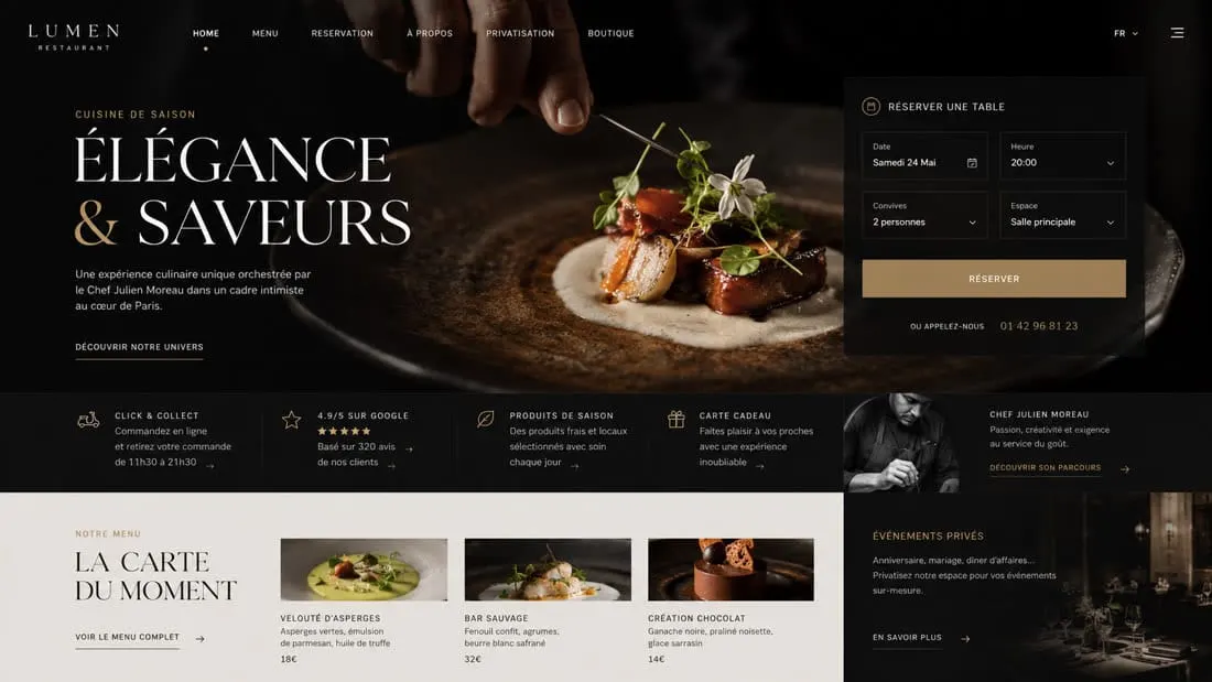 Restaurant — Site restaurant