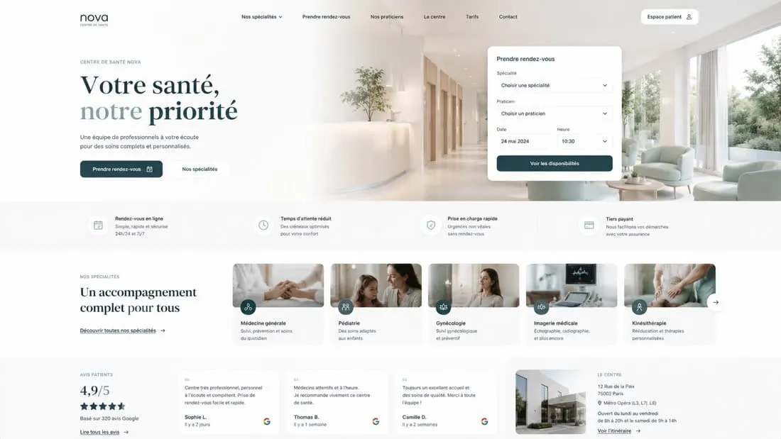 Santé — Site cabinet médical